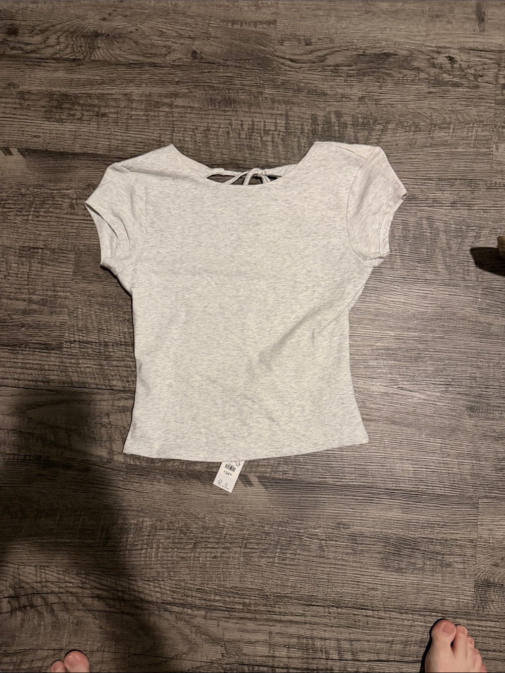 Garage Gray Heather Crop Tee